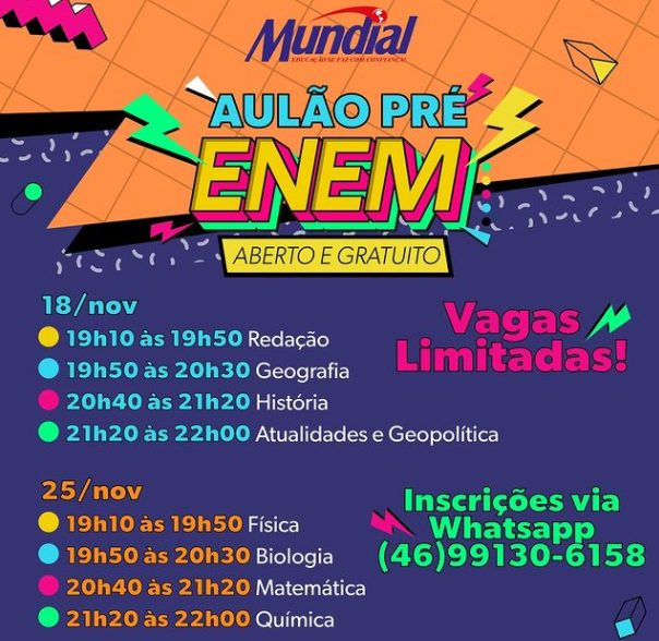 AULÃO PRÉ ENEM – MUNDIAL